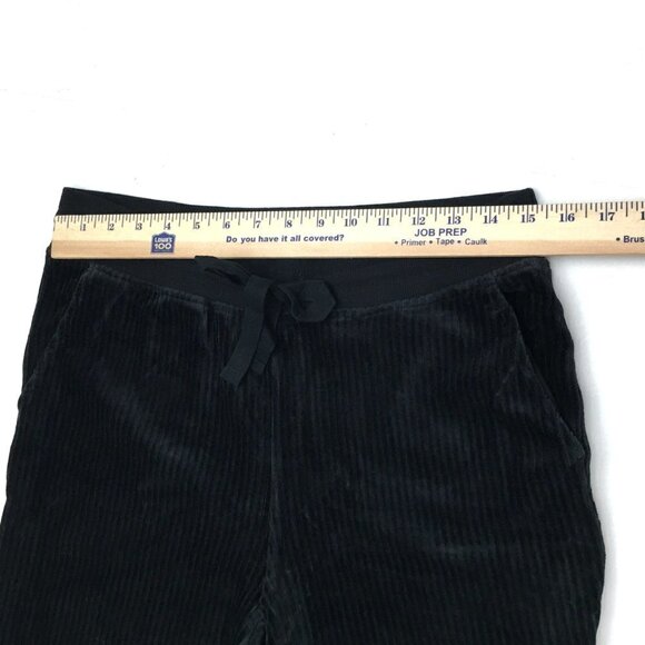 NEW Encore by Idina Menzel Black Jogger Pants Corded Velour Pockets Small - Picture 5 of 11